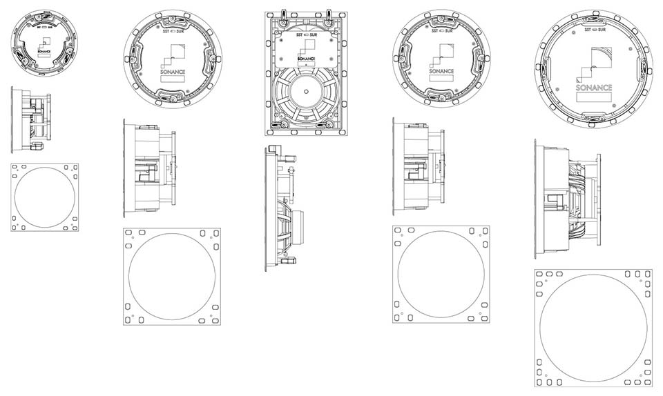 Sonance VP46R SST/SUR,VP62R SST/SUR,VP66R SST/SUR,VP86R SST/SUR,VP66 SST/SUR  